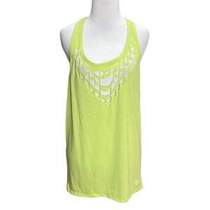 Trina Turk Recreation Laser Cut T Back Tank Large